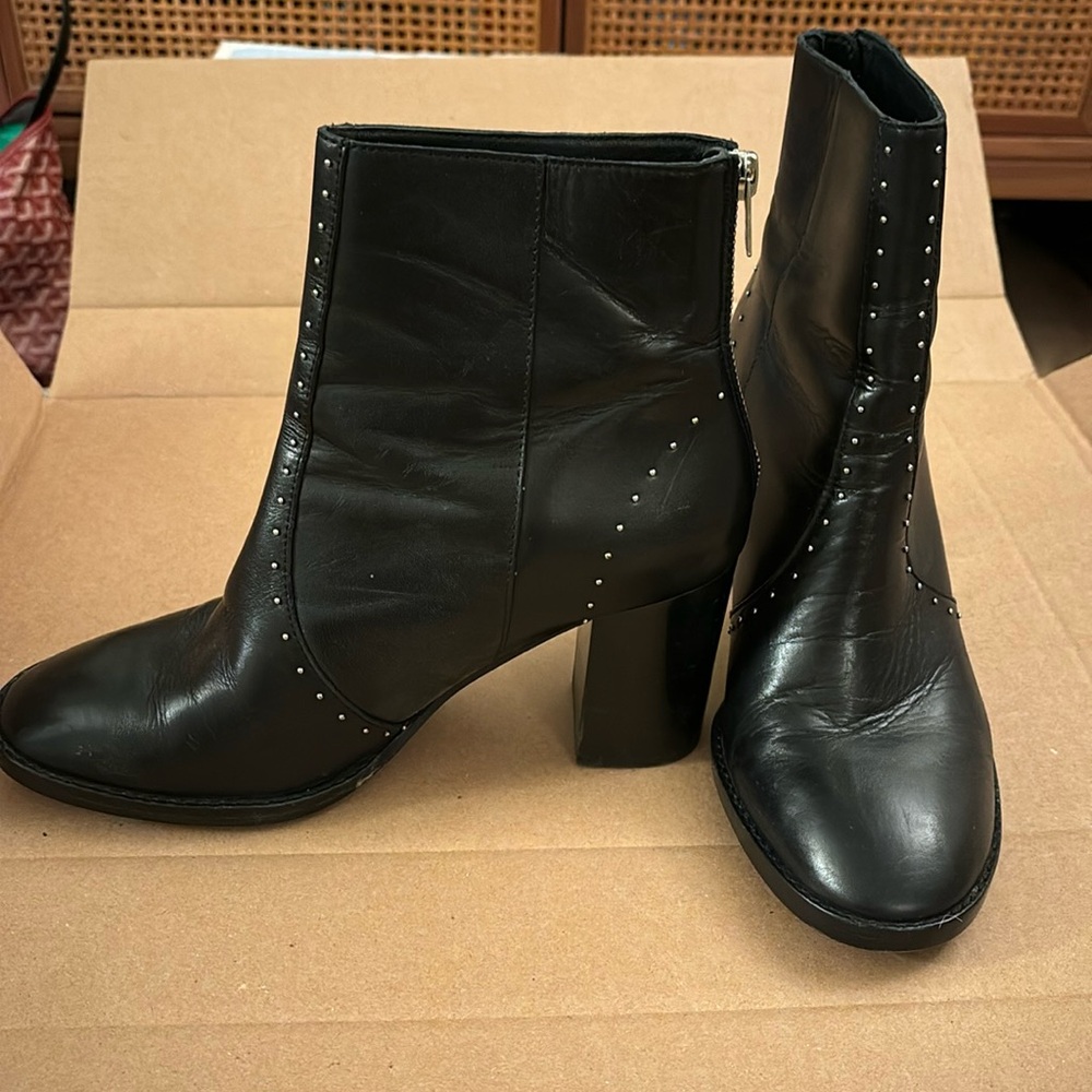 Women’s All Saints black healed boots size 40